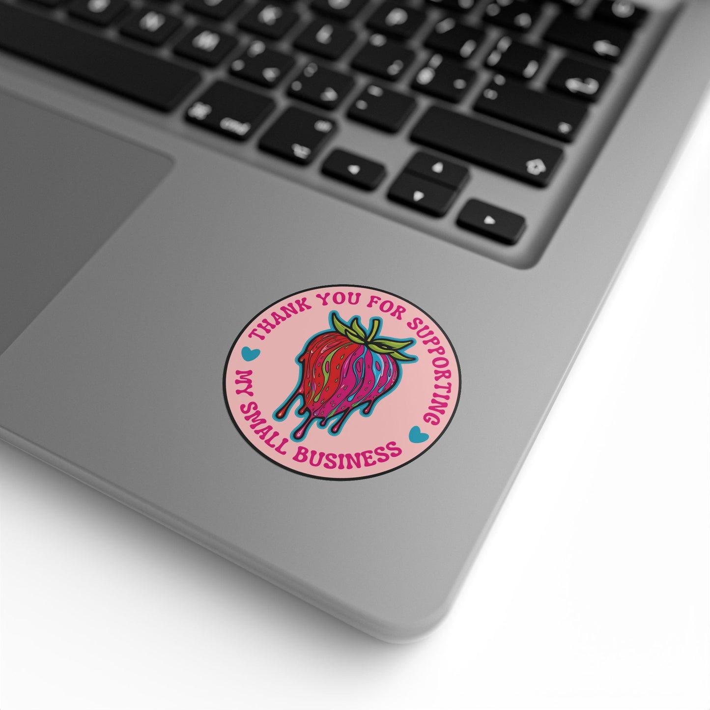 Drippy Strawberry "Thank You" Sticker Rolls