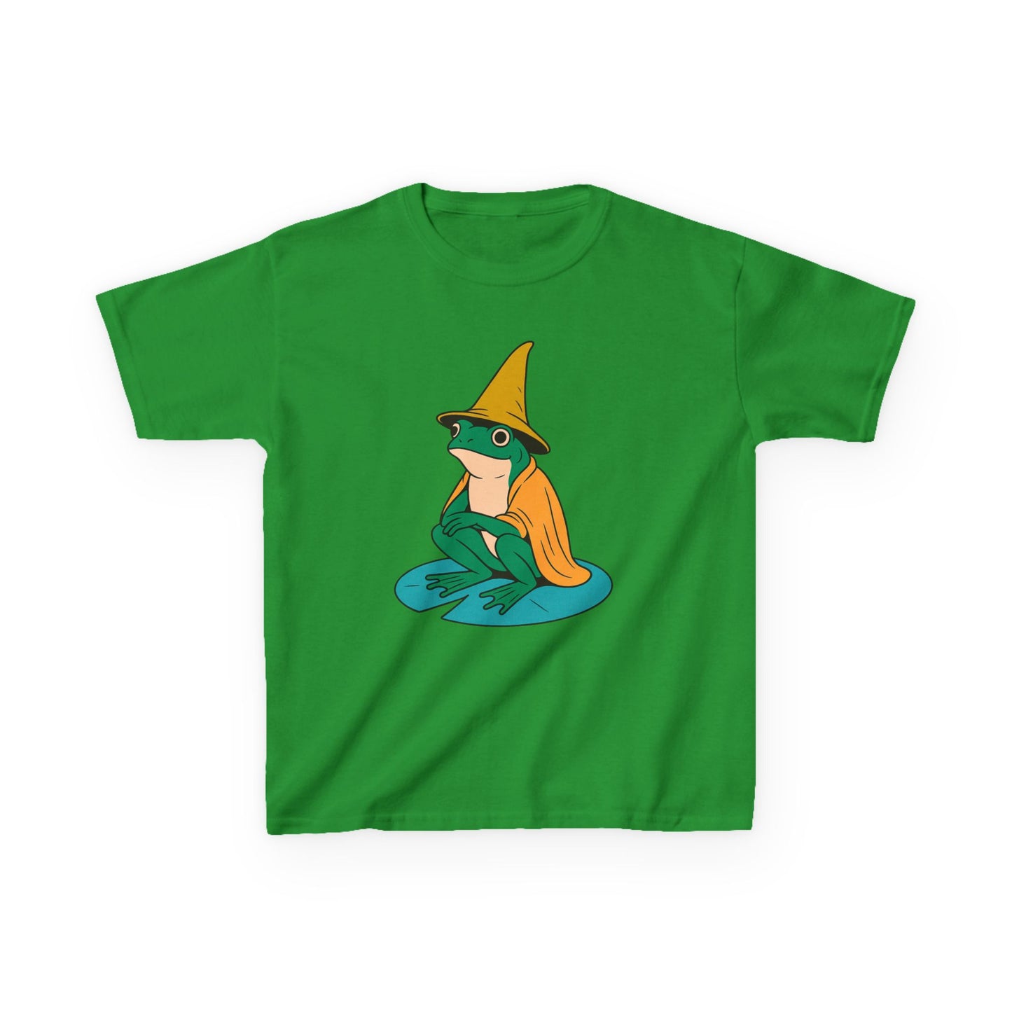 Frog Wizard on a Lilypad Kids T-Shirt