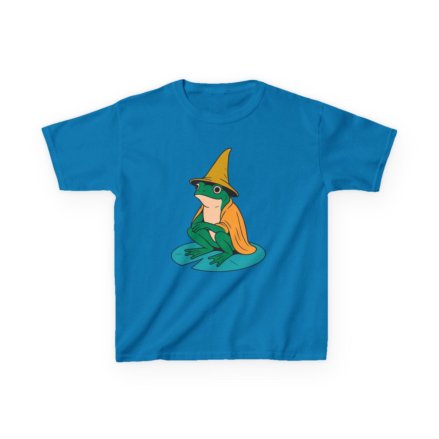Frog Wizard on a Lilypad Kids T-Shirt