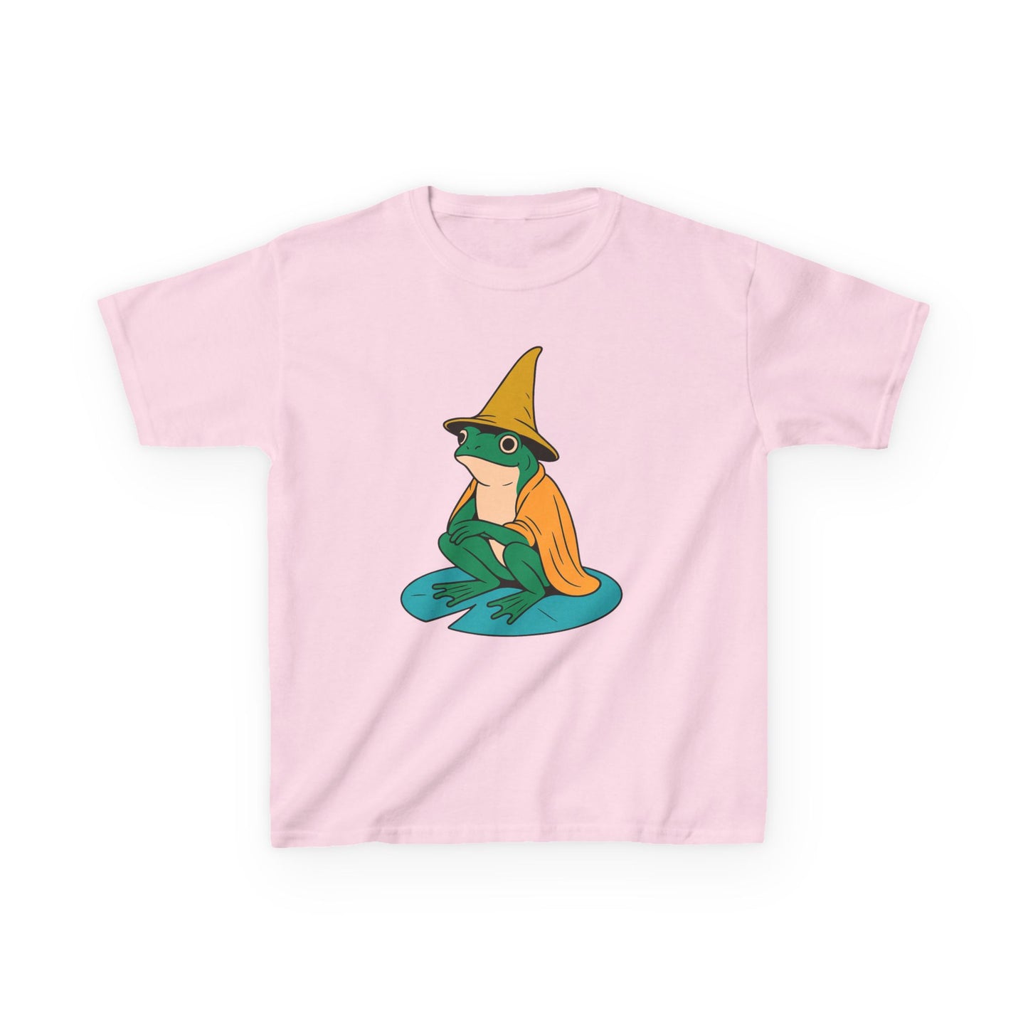 Frog Wizard on a Lilypad Kids T-Shirt