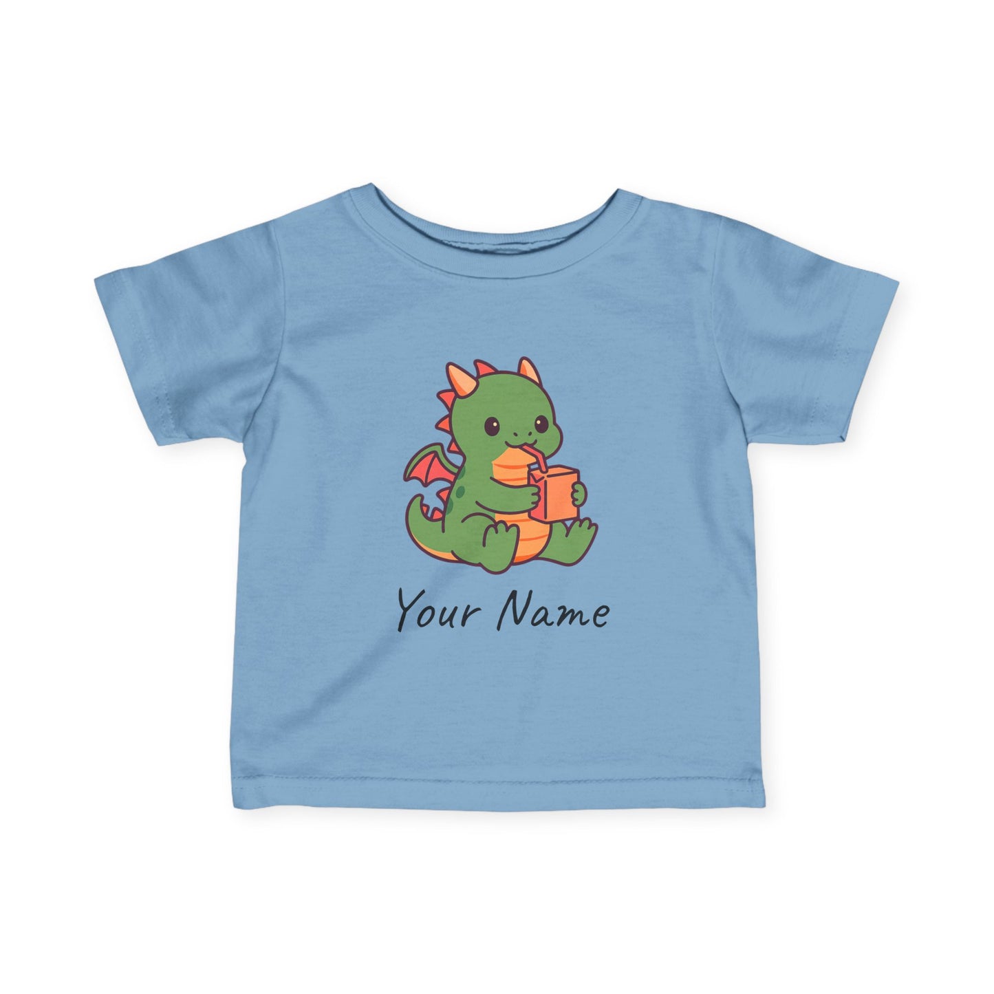 Personalized Cute Dragon & Juice Box Infant T-Shirt