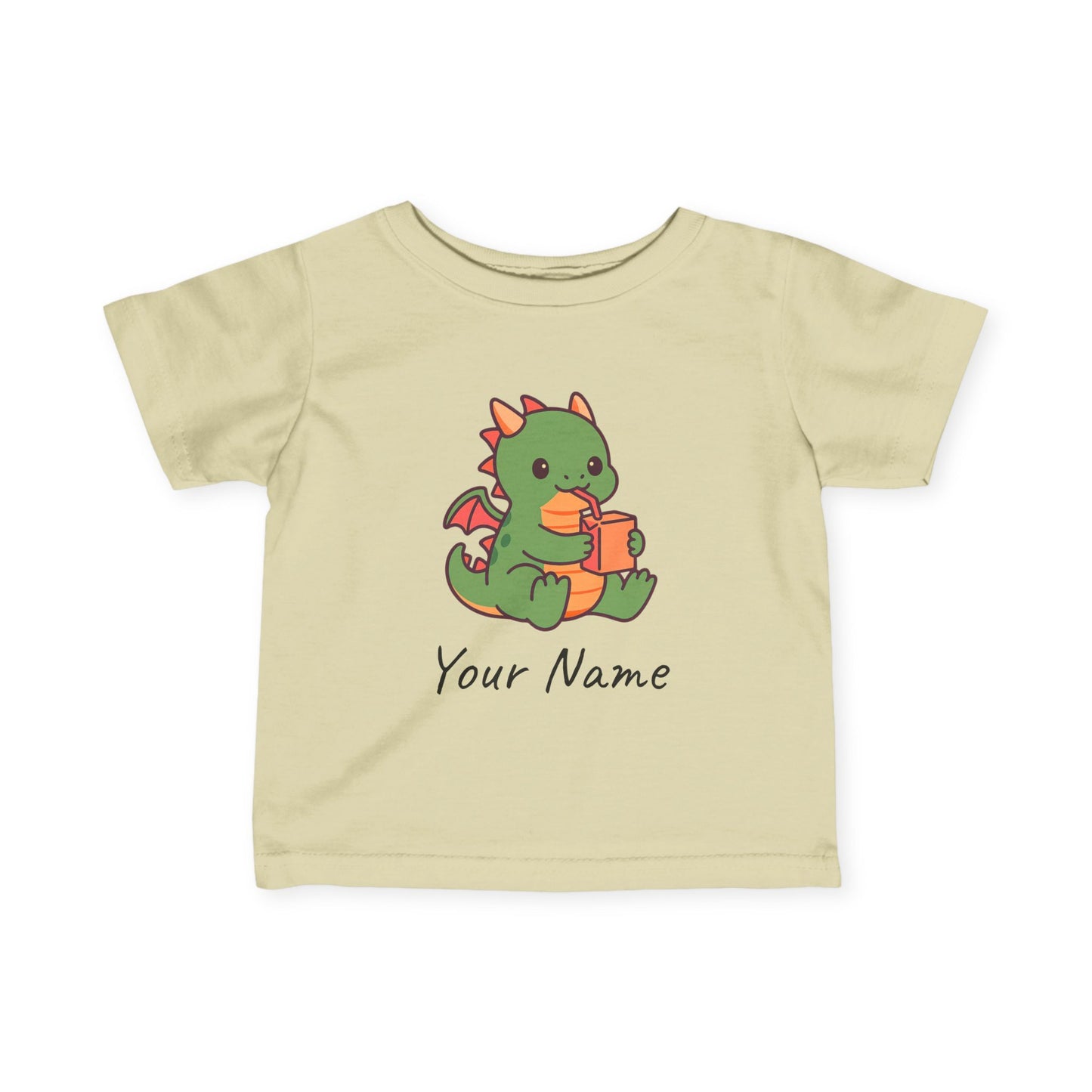 Personalized Cute Dragon & Juice Box Infant T-Shirt