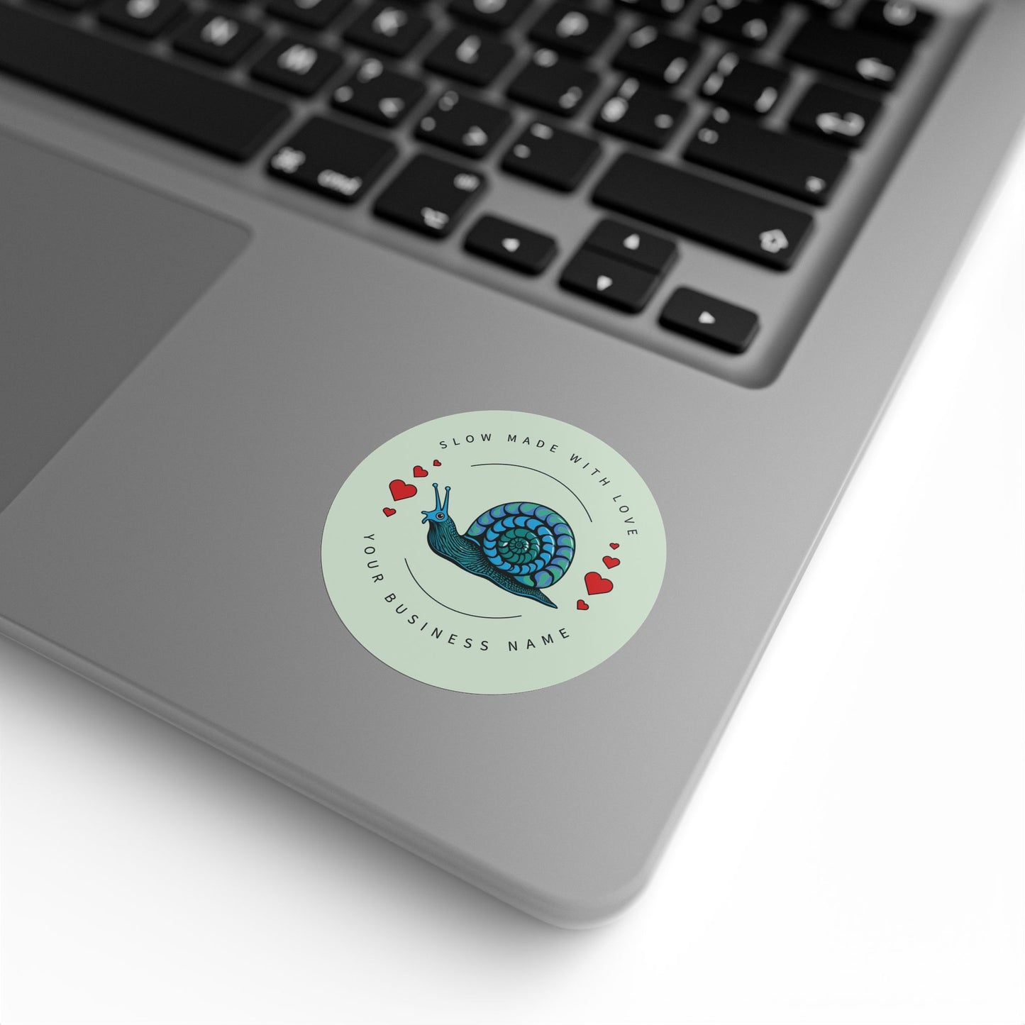 “Slow Made with Love” Personalized Sticker Roll – Blue Snail Labels