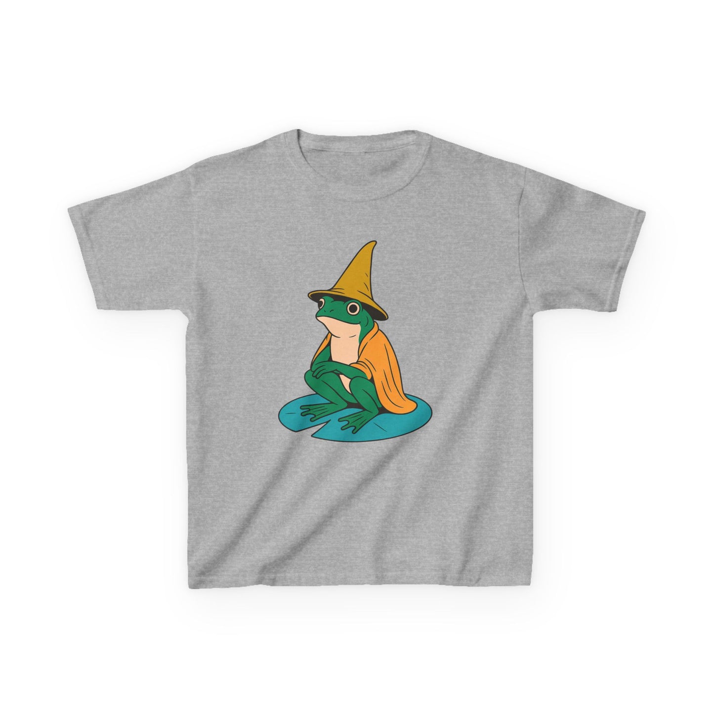 Frog Wizard on a Lilypad Kids T-Shirt