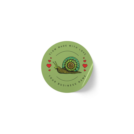 “Slow Made with Love” Custom Snail Sticker Roll