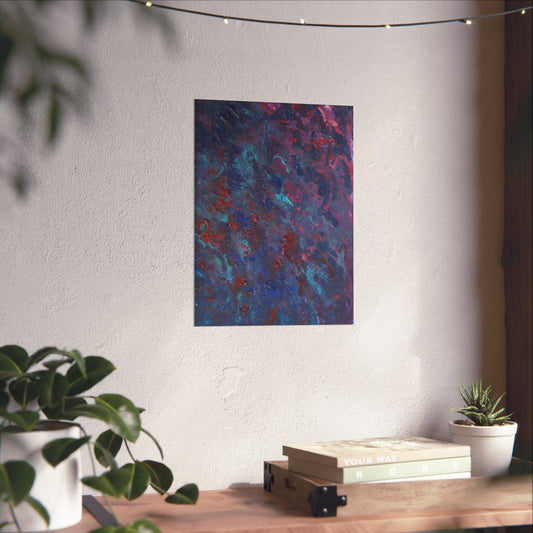 Dreamlight Bloom – Abstract Canvas-Inspired Art Print