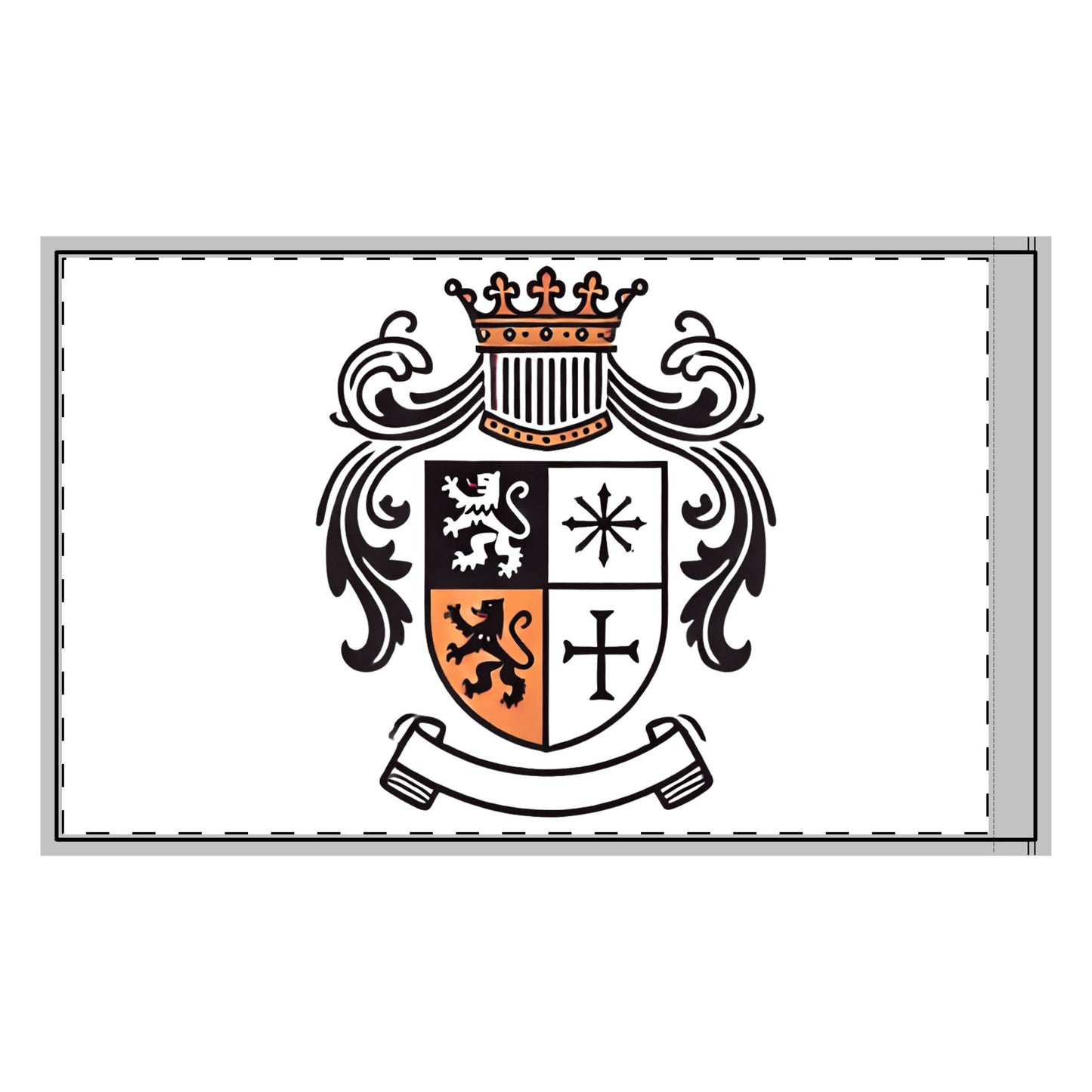 Custom Double-Sided Heraldic Flag – Personalized Coat of Arms or Emblem Display