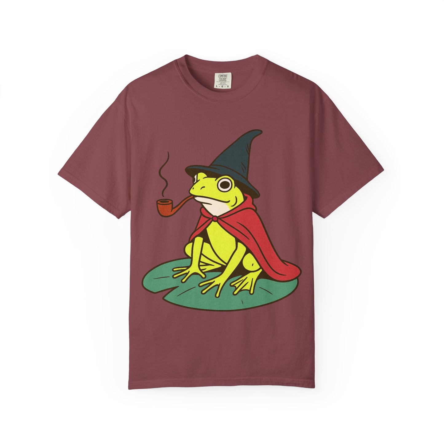 “Pond Sorcerer Supreme” – Pipe Smoking Wizard Frog T-Shirt
