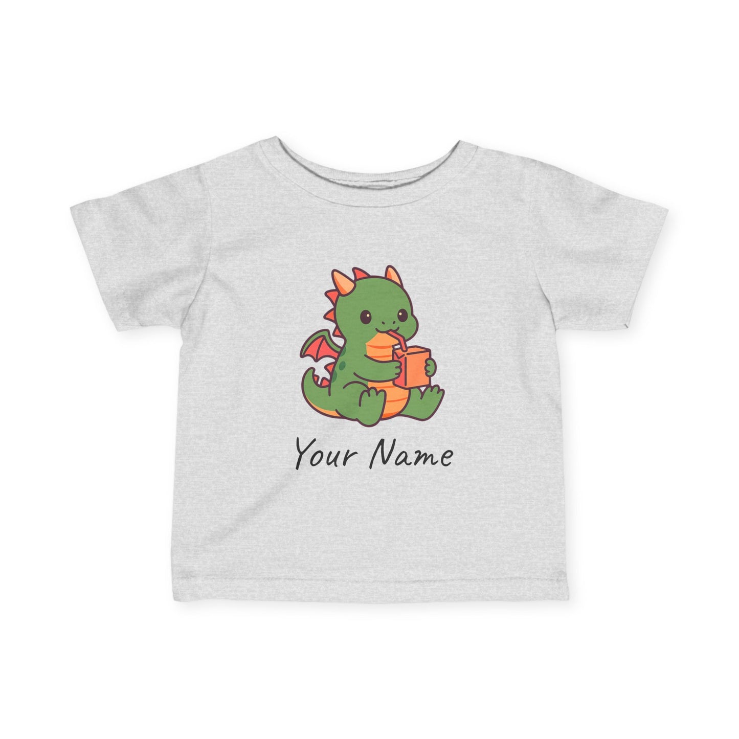 Personalized Cute Dragon & Juice Box Infant T-Shirt
