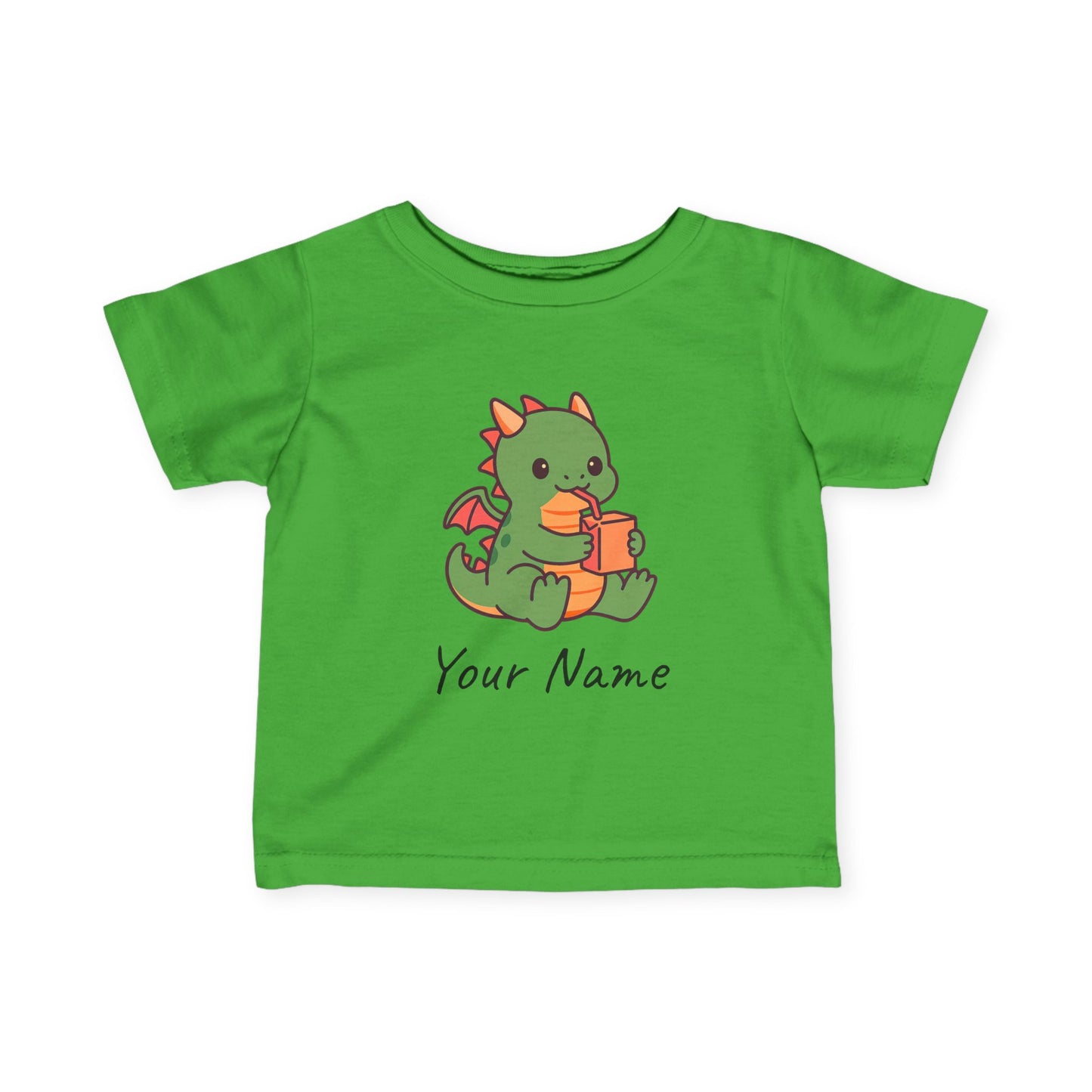 Personalized Cute Dragon & Juice Box Infant T-Shirt