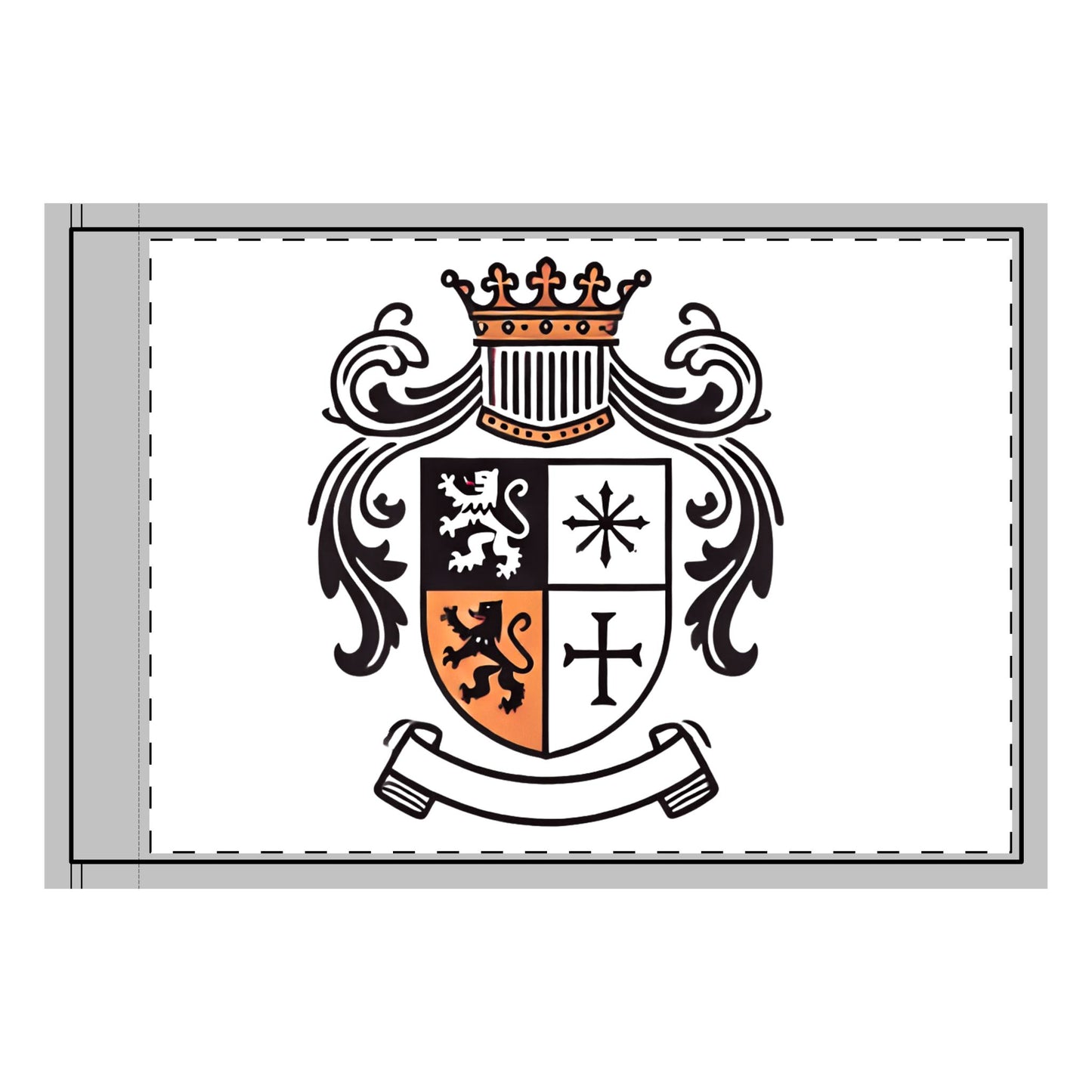 Custom Double-Sided Heraldic Flag – Personalized Coat of Arms or Emblem Display