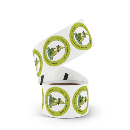 Custom Wizard Frog Thank You Sticker Roll