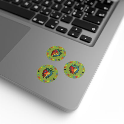 Rainbow Drippy Strawberry “Thank You” Sticker – Pride Edition