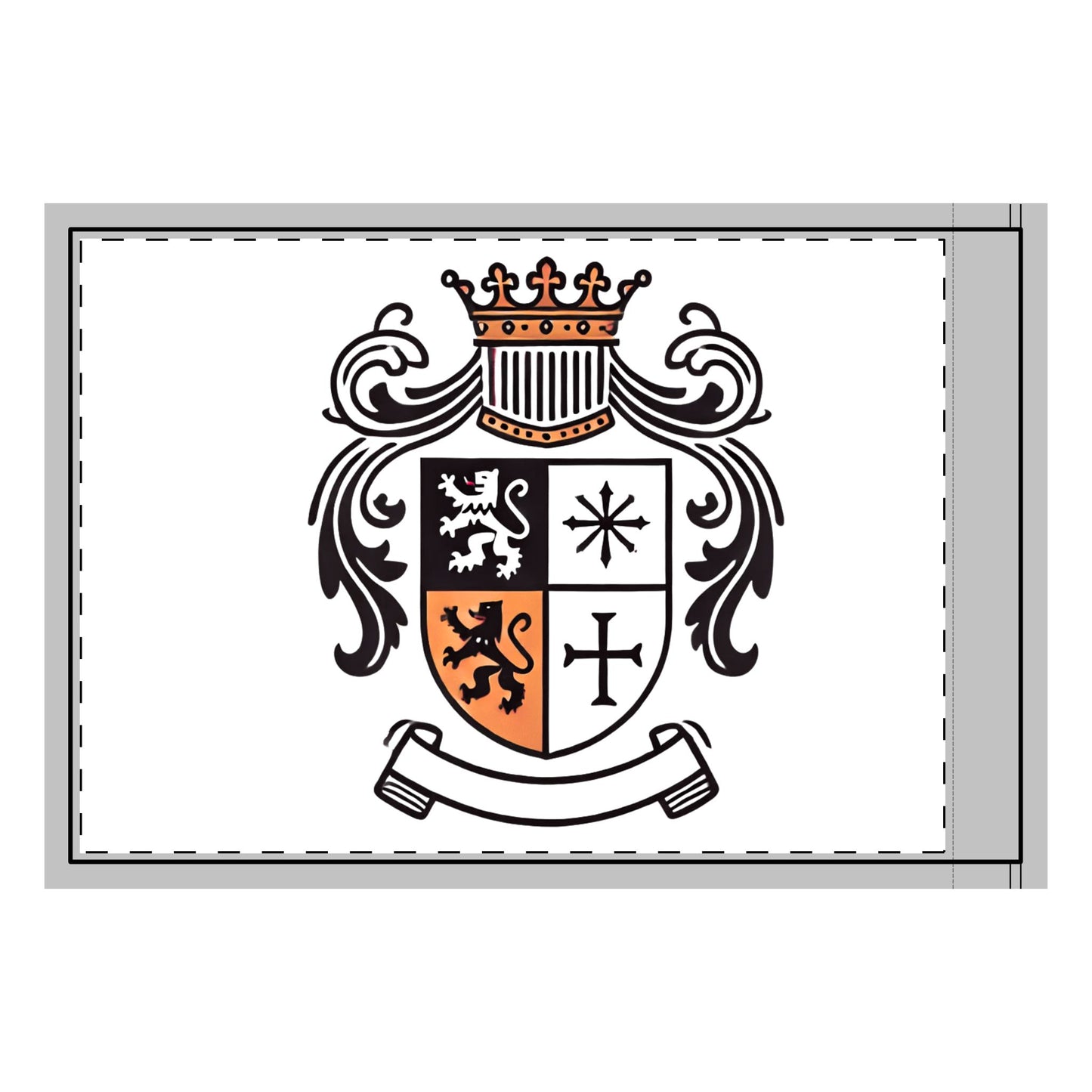 Custom Double-Sided Heraldic Flag – Personalized Coat of Arms or Emblem Display