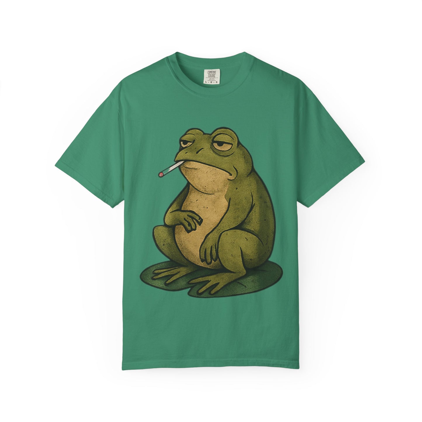 “Long Frog Day” – Grumpy Frog Smoking T-Shirt