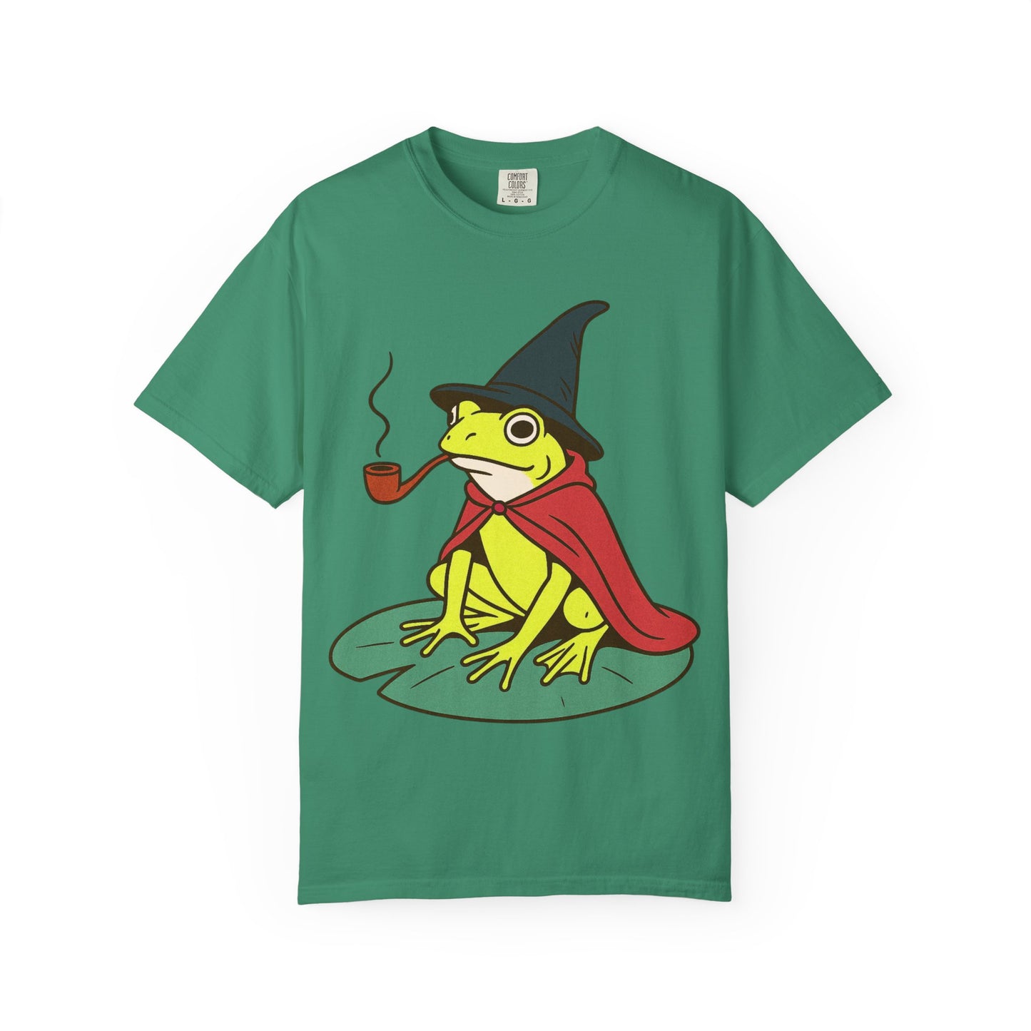 “Pond Sorcerer Supreme” – Pipe Smoking Wizard Frog T-Shirt