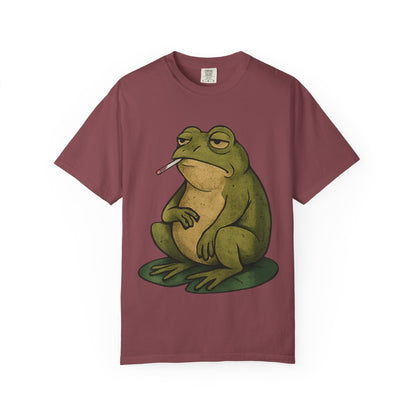 “Long Frog Day” – Grumpy Frog Smoking T-Shirt