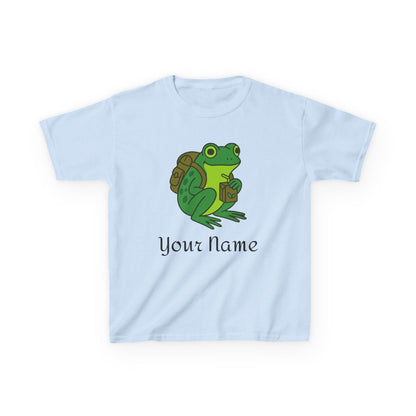 Personalized Green Frog Backpack & Juice Box Kids T-Shirt
