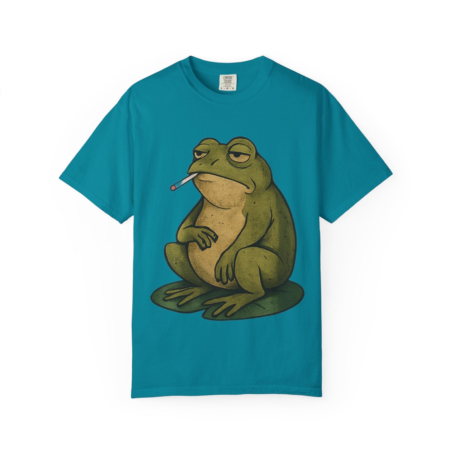“Long Frog Day” – Grumpy Frog Smoking T-Shirt