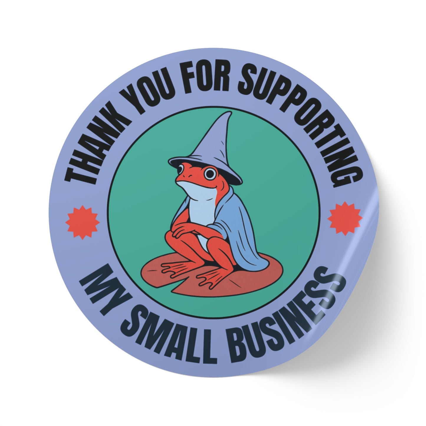 Wizard Frog “Thank You” Sticker Roll