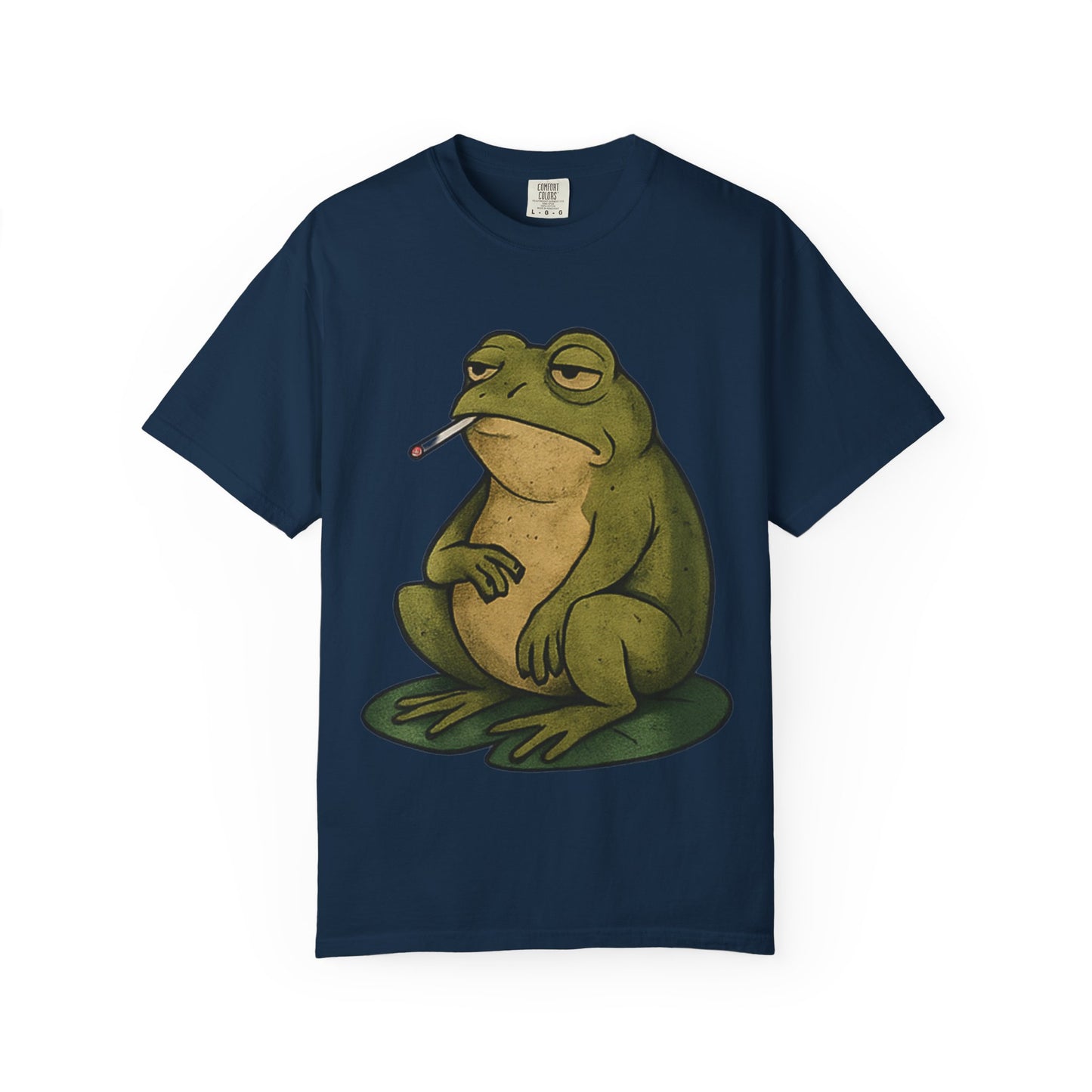 “Long Frog Day” – Grumpy Frog Smoking T-Shirt