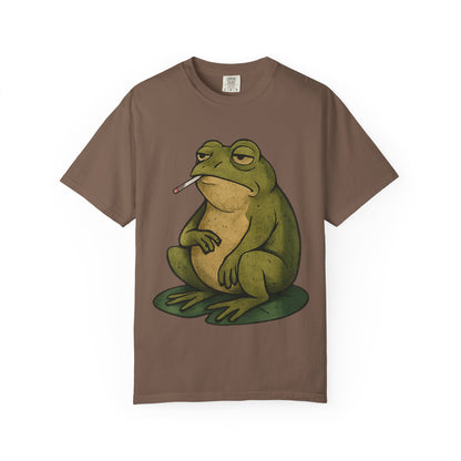 “Long Frog Day” – Grumpy Frog Smoking T-Shirt