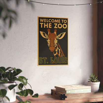 Welcome to the Zoo, St. Louis - Giraffe Poster