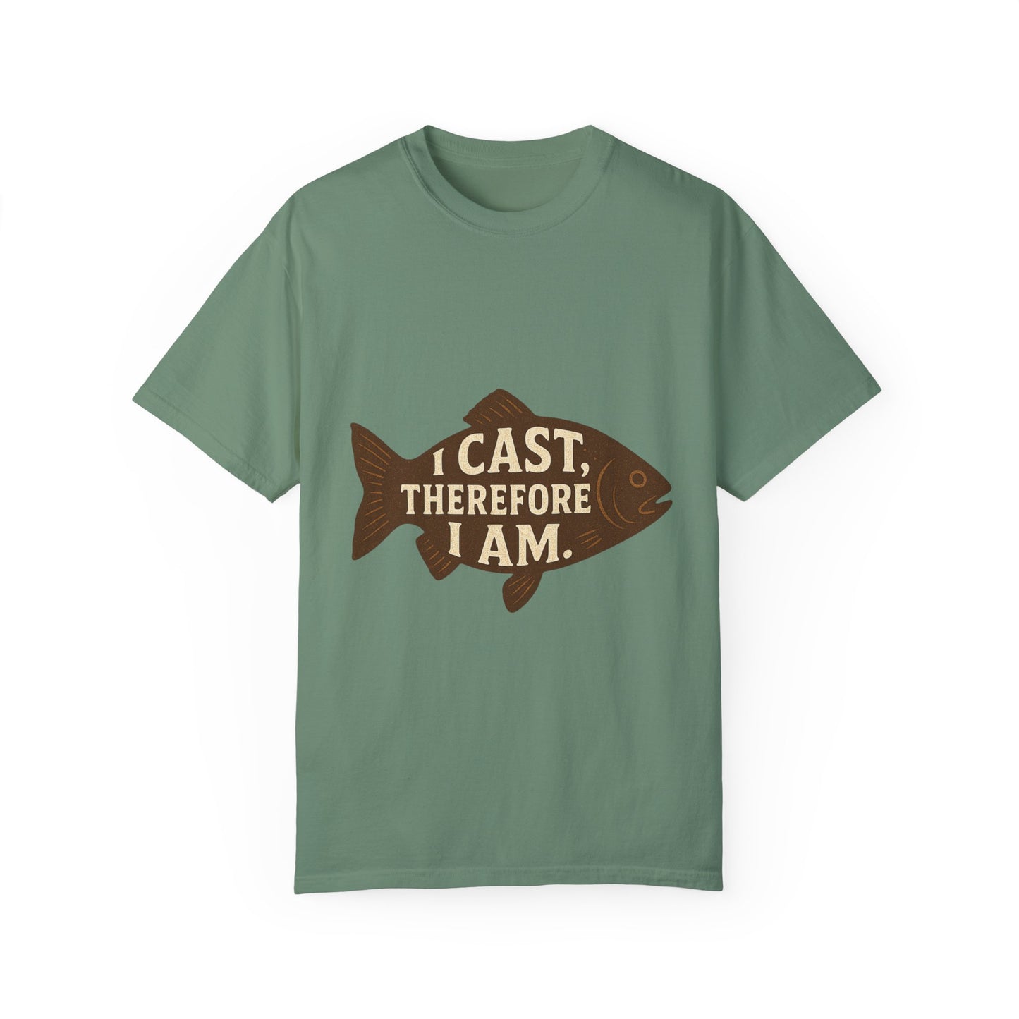 I Cast, Therefore I Am - Philosophical Fish T-Shirt