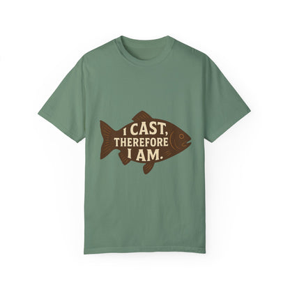 I Cast, Therefore I Am - Philosophical Fish T-Shirt