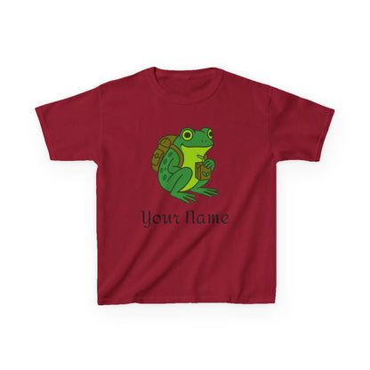 Personalized Green Frog Backpack & Juice Box Kids T-Shirt