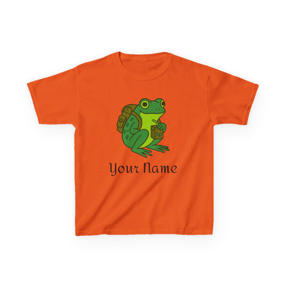 Personalized Green Frog Backpack & Juice Box Kids T-Shirt
