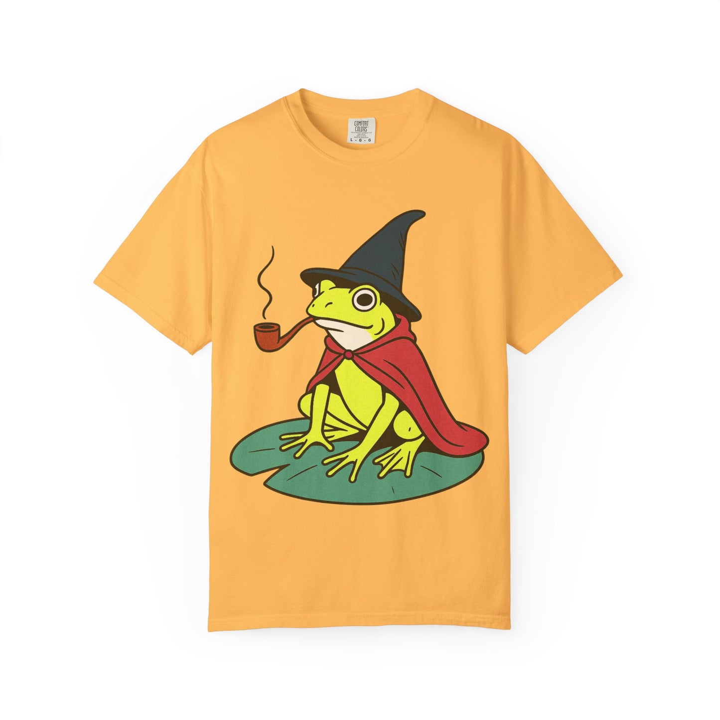 “Pond Sorcerer Supreme” – Pipe Smoking Wizard Frog T-Shirt