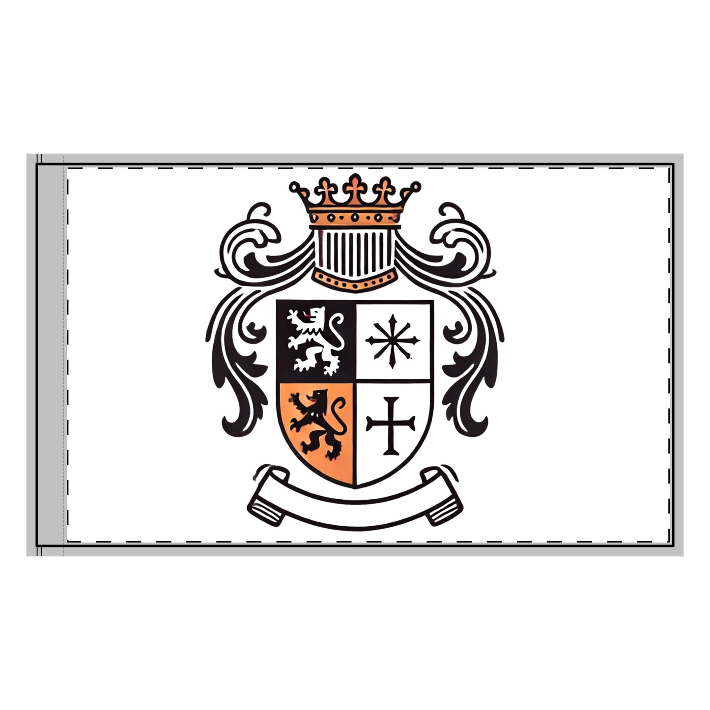 Custom Double-Sided Heraldic Flag – Personalized Coat of Arms or Emblem Display