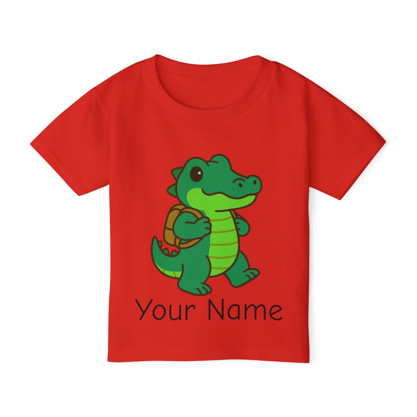 Personalized Alligator with Backpack Toddler T-Shirt