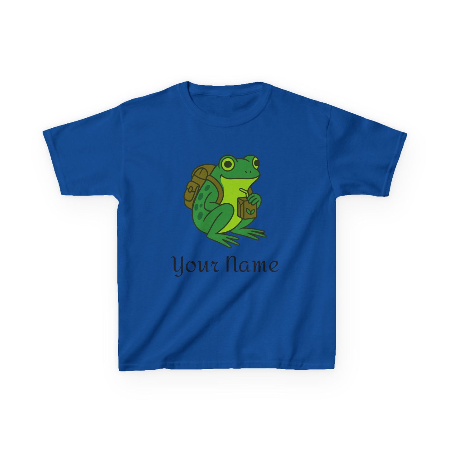 Personalized Green Frog Backpack & Juice Box Kids T-Shirt