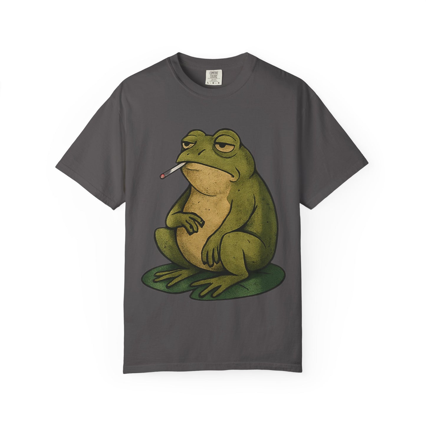 “Long Frog Day” – Grumpy Frog Smoking T-Shirt