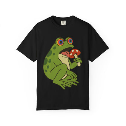 "Fungus Among Us" – Trippy Frog Mushroom T-Shirt