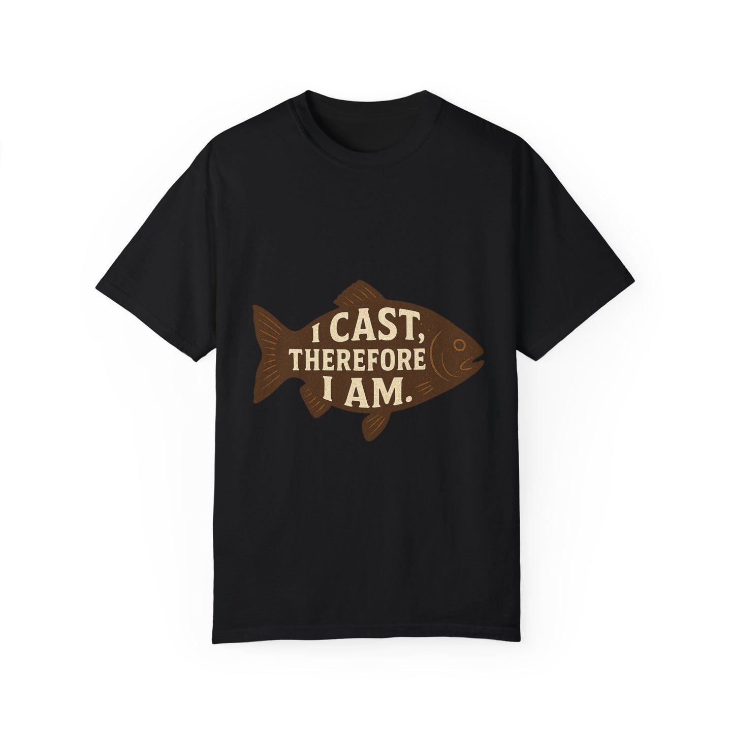 I Cast, Therefore I Am - Philosophical Fish T-Shirt
