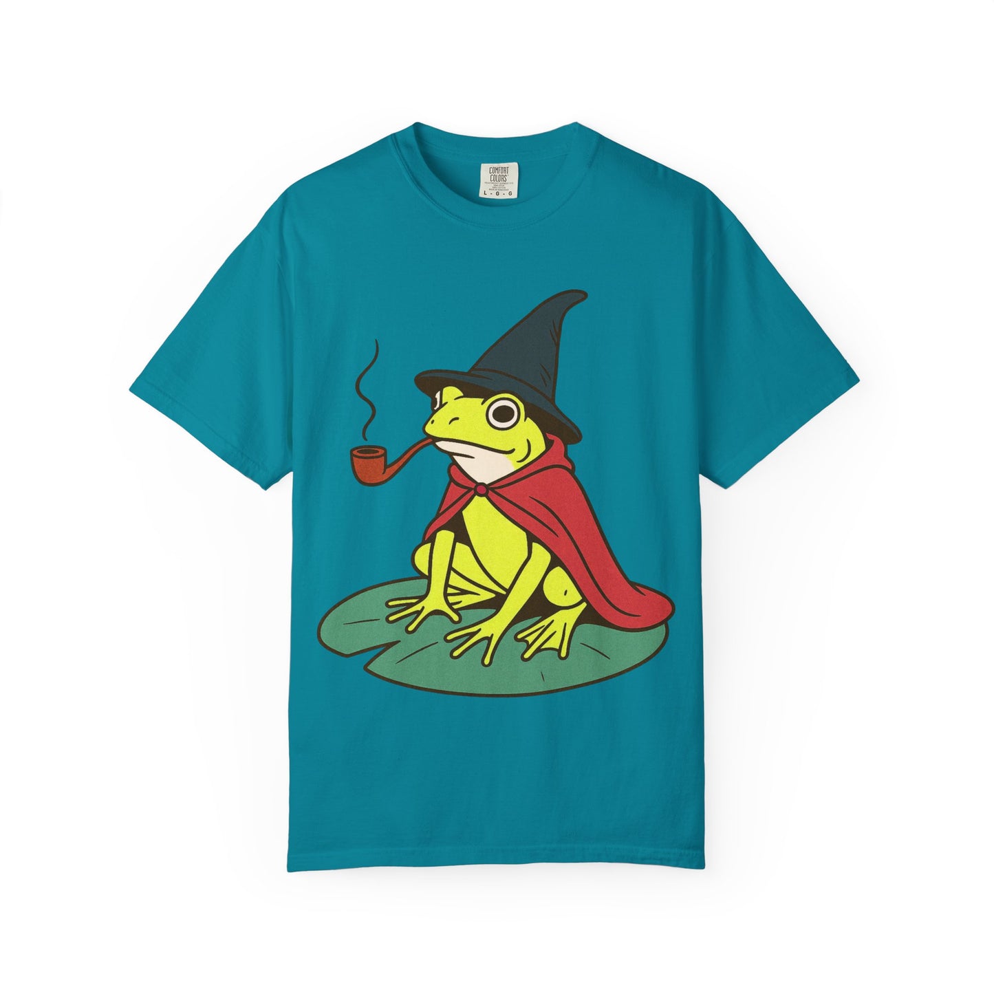 “Pond Sorcerer Supreme” – Pipe Smoking Wizard Frog T-Shirt