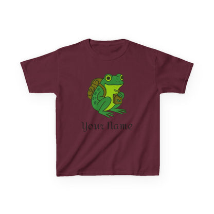 Personalized Green Frog Backpack & Juice Box Kids T-Shirt