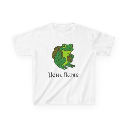 Personalized Green Frog Backpack & Juice Box Kids T-Shirt