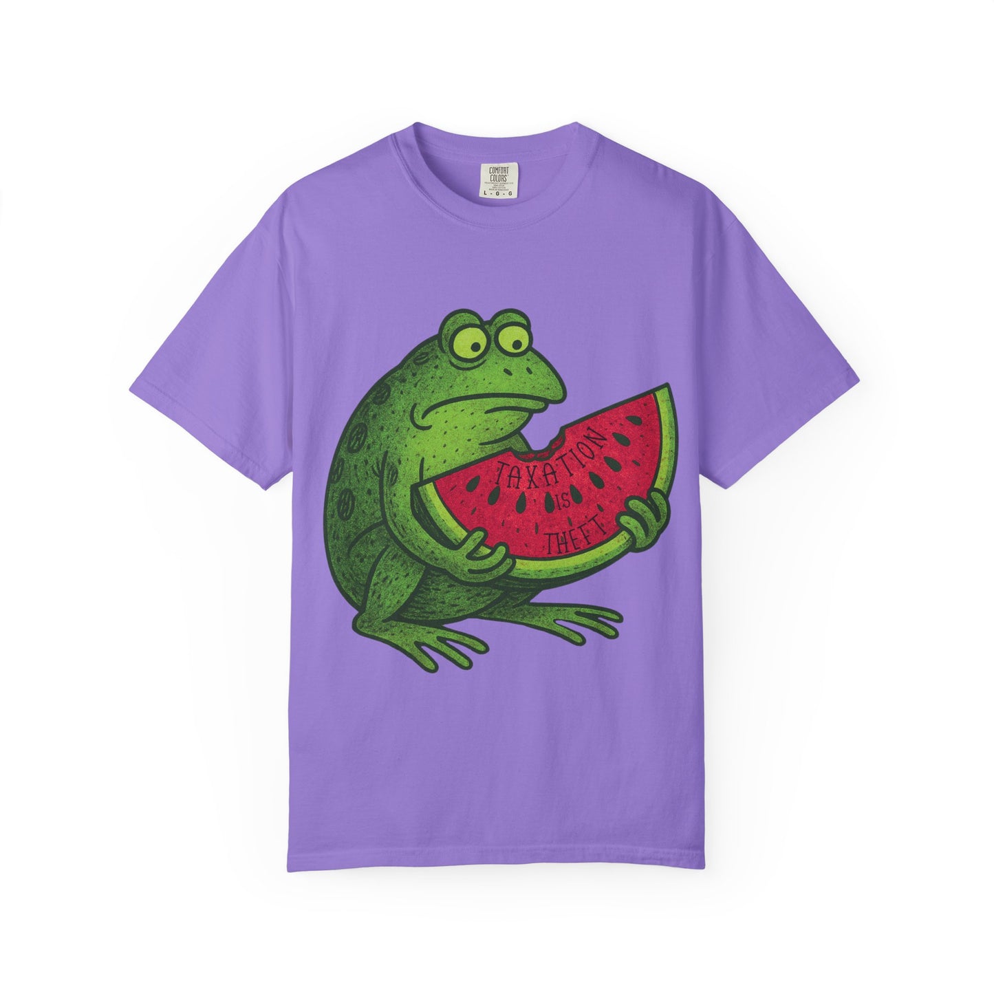“Taxation Is Theft” Frog Tee – Watermelon Woes