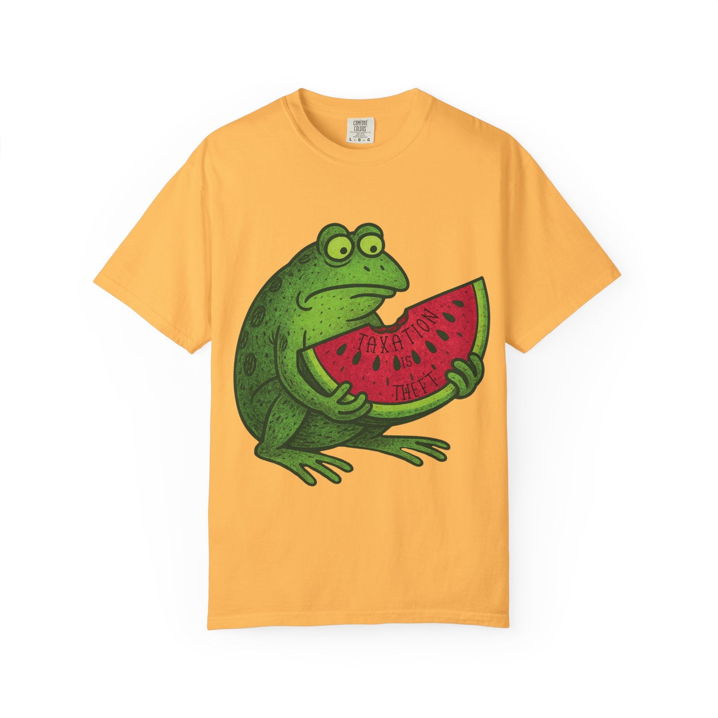 “Taxation Is Theft” Frog Tee – Watermelon Woes