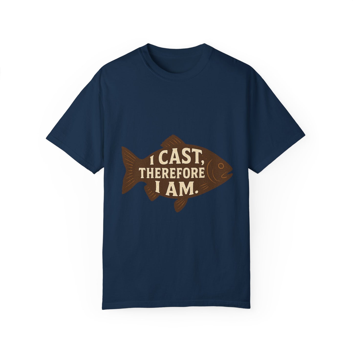 I Cast, Therefore I Am - Philosophical Fish T-Shirt