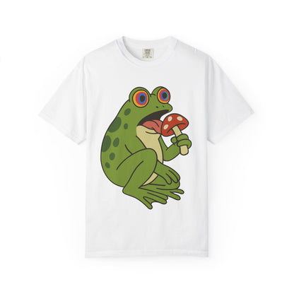 "Fungus Among Us" – Trippy Frog Mushroom T-Shirt
