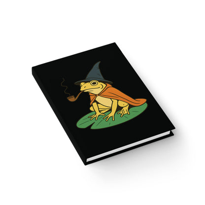 "The Lilypad Scribe" – Ruled Journal with Frog Wizard Design (5"x7")