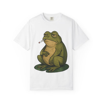 “Long Frog Day” – Grumpy Frog Smoking T-Shirt