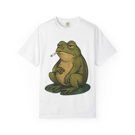 “Long Frog Day” – Grumpy Frog Smoking T-Shirt