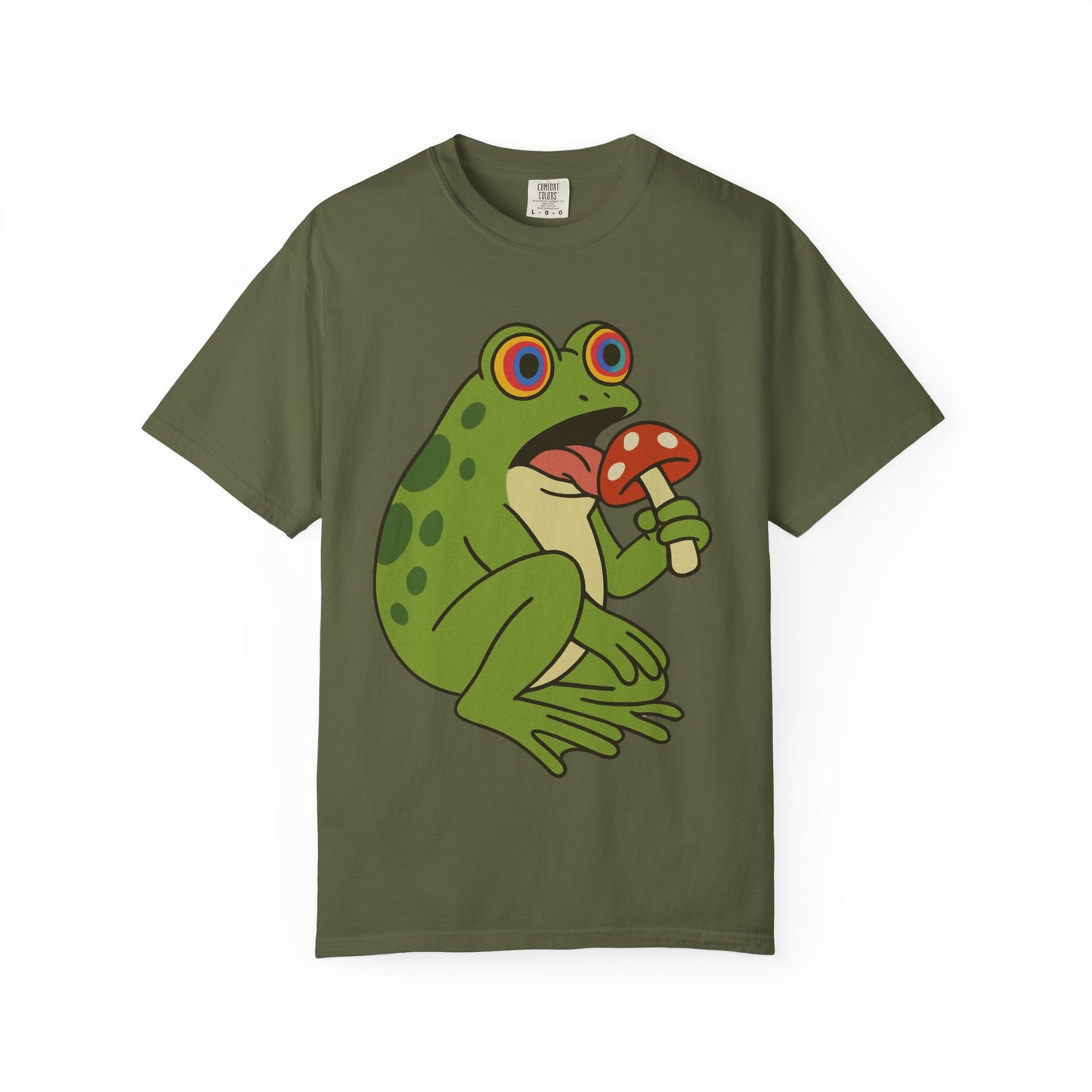 "Fungus Among Us" – Trippy Frog Mushroom T-Shirt