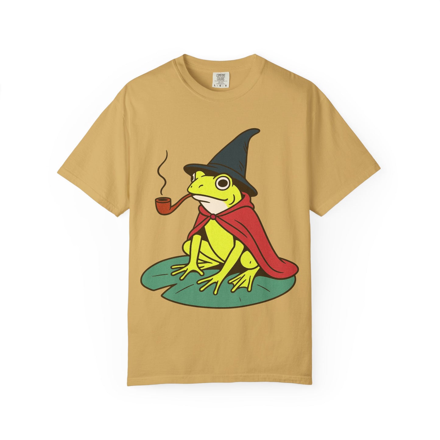 “Pond Sorcerer Supreme” – Pipe Smoking Wizard Frog T-Shirt
